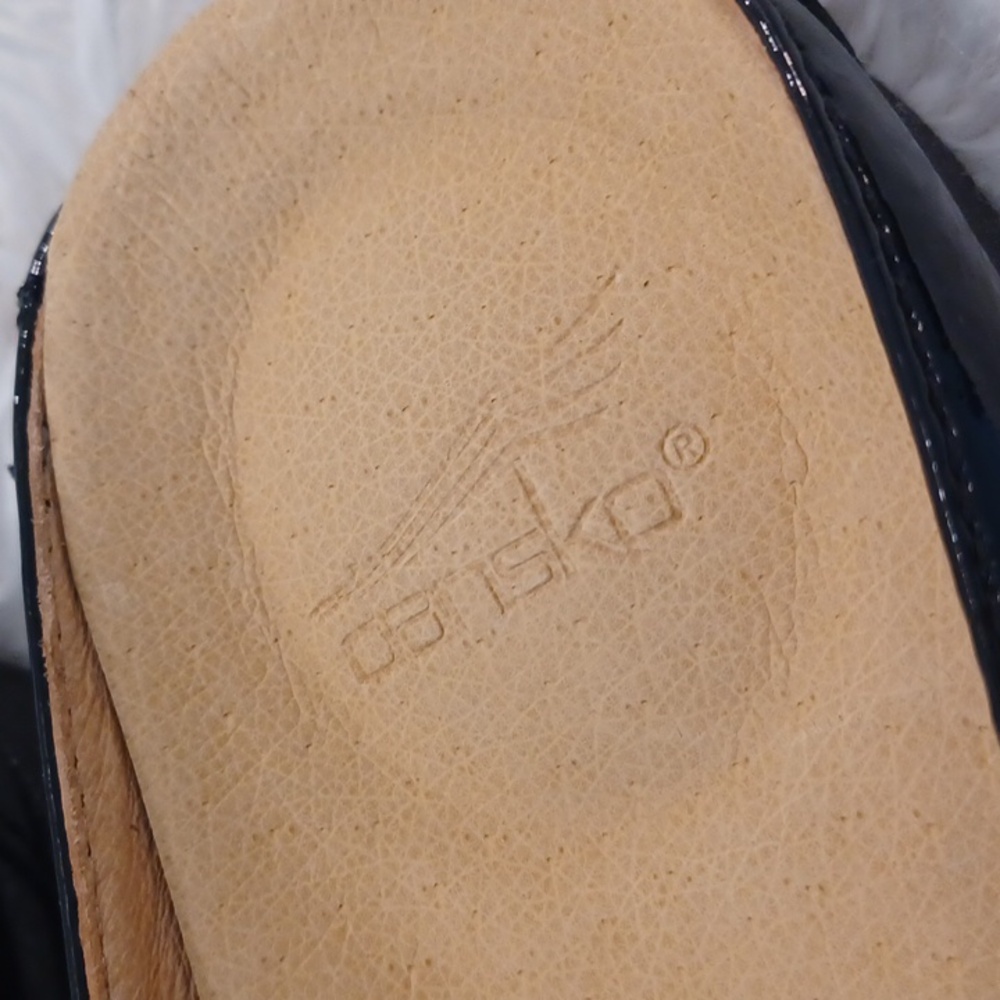 Dansko Lexie Black Patent Leather Mule Slip On Women's Size US 11.5-12 EU 42 NEW - Picture 12 of 16